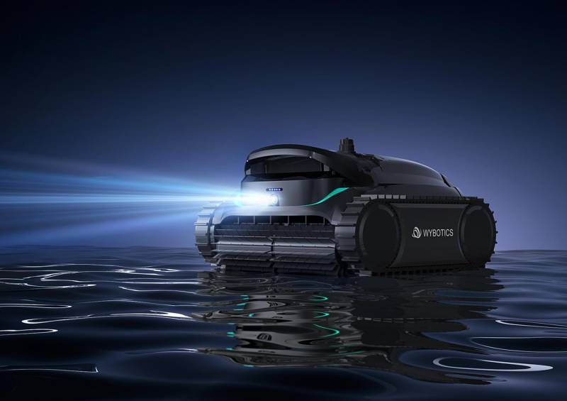 Robot de piscine autonome : Nettoyage efficace et design moderne.