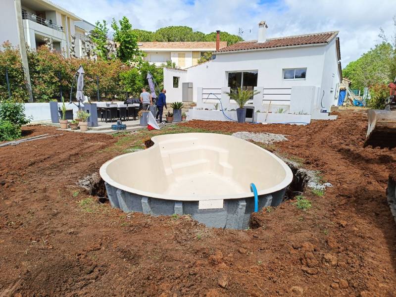 Installation Blue Jungle  coque polyester aux Arcs -sur-Argens