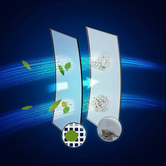 Filtre avec une facilité pour le nettoyage 